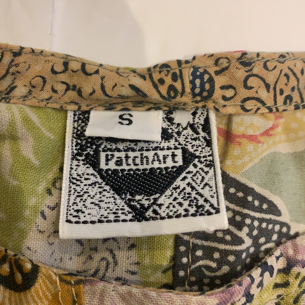 Patchart Patchwork Cotton Basic Crew Neck Tee - image 3